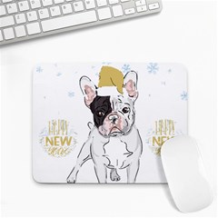 French Bulldog Christmas T- Shirt Happy New Year Frenchie Bulldog T- Shirt Small Mousepad by ZUXUMI