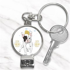 French Bulldog Christmas T- Shirt Happy New Year Frenchie Bulldog T- Shirt Nail Clippers Key Chain by ZUXUMI