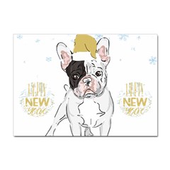 French Bulldog Christmas T- Shirt Happy New Year Frenchie Bulldog T- Shirt Sticker A4 (10 Pack) by ZUXUMI