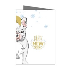 French Bulldog Christmas T- Shirt Happy New Year Frenchie Bulldog T- Shirt Mini Greeting Cards (pkg Of 8) by ZUXUMI