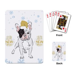 French Bulldog Christmas T- Shirt Happy New Year Frenchie Bulldog T- Shirt Playing Cards Single Design (rectangle) by ZUXUMI