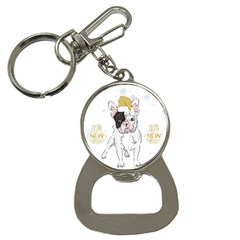 French Bulldog Christmas T- Shirt Happy New Year Frenchie Bulldog T- Shirt Bottle Opener Key Chain