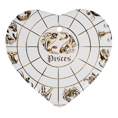 Pisces T-shirtpisces Gold Edition - 12 Zodiac In 1 T-shirt Ornament (heart) by EnriqueJohnson