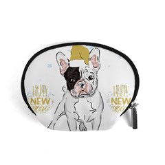 French Bulldog Christmas T- Shirt Happy New Year Frenchie Bulldog T- Shirt Accessory Pouch (small) by ZUXUMI