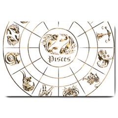 Pisces T-shirtpisces Gold Edition - 12 Zodiac In 1 T-shirt Large Doormat by EnriqueJohnson