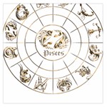 Pisces T-shirtpisces Gold Edition - 12 Zodiac In 1 T-shirt Square Satin Scarf (36  x 36 ) Front