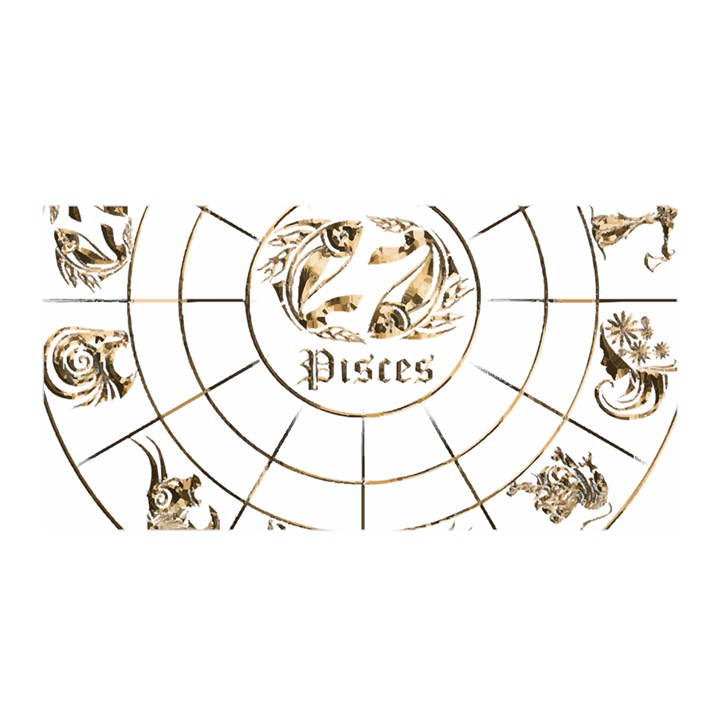 Pisces T-shirtpisces Gold Edition - 12 Zodiac In 1 T-shirt Satin Wrap 35  x 70 