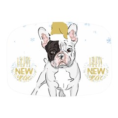 French Bulldog Christmas T- Shirt Happy New Year Frenchie Bulldog T- Shirt Mini Square Pill Box by ZUXUMI