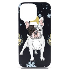 French Bulldog Christmas T- Shirt Happy New Year Frenchie Bulldog T- Shirt Iphone 14 Pro Max Black Uv Print Case by ZUXUMI