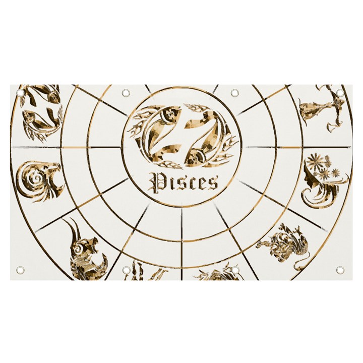 Pisces T-shirtpisces Gold Edition - 12 Zodiac In 1 T-shirt Banner and Sign 7  x 4 