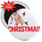 French Bulldog Dog Xmas Pajama T- Shirt French Bulldog Dog Xmas This Is My Christmas Pajama T- Shirt 3  Magnets (10 pack)  Front