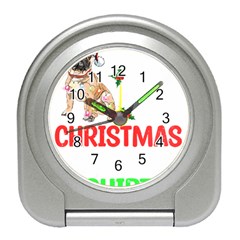 French Bulldog Dog Xmas Pajama T- Shirt French Bulldog Dog Xmas This Is My Christmas Pajama T- Shirt Travel Alarm Clock by ZUXUMI