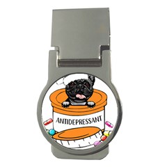 French Bulldog T- Shirt Cute French Bulldog Christma T- Shirt Money Clips (round)  by ZUXUMI