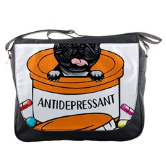 French Bulldog T- Shirt Cute French Bulldog Christma T- Shirt Messenger Bag by ZUXUMI