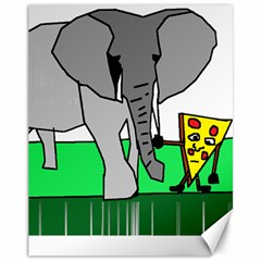 Pizza With Elephant Doing Cute Things T-shirtpizza With Elephant Doing Cute Things T-shirt Canvas 11  X 14  by EnriqueJohnson