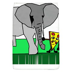 Pizza With Elephant Doing Cute Things T-shirtpizza With Elephant Doing Cute Things T-shirt Removable Flap Cover (L)