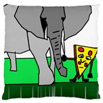 Pizza With Elephant Doing Cute Things T-shirtpizza With Elephant Doing Cute Things T-shirt Standard Premium Plush Fleece Cushion Case (One Side) Front