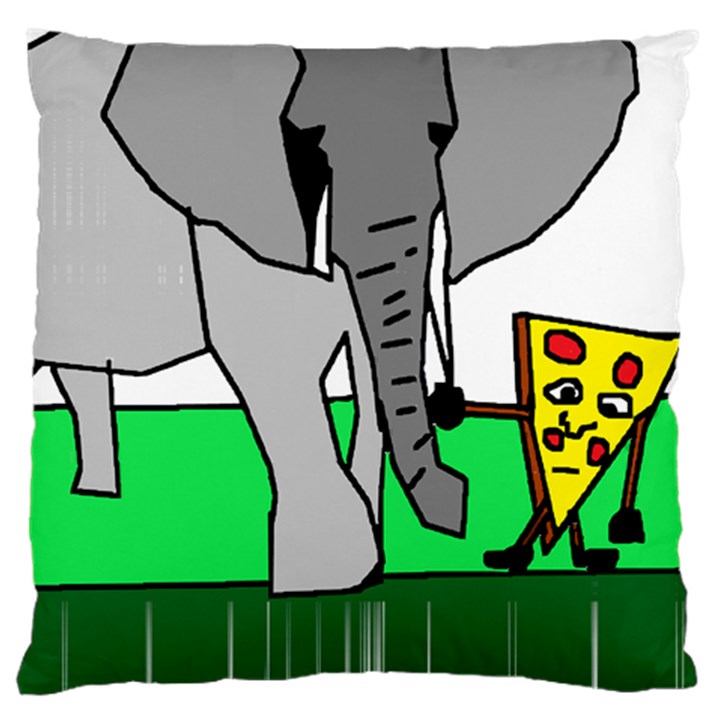 Pizza With Elephant Doing Cute Things T-shirtpizza With Elephant Doing Cute Things T-shirt Standard Premium Plush Fleece Cushion Case (One Side)