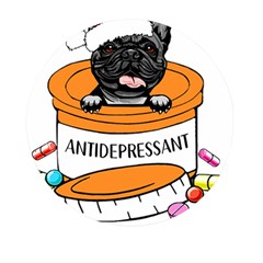 French Bulldog T- Shirt Cute French Bulldog Christma T- Shirt Mini Round Pill Box by ZUXUMI