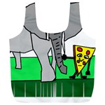 Pizza With Elephant Doing Cute Things T-shirtpizza With Elephant Doing Cute Things T-shirt Full Print Recycle Bag (XXXL) Front