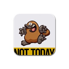 Platypus T-shirtnope Not Today Platypus 37 T-shirt Rubber Square Coaster (4 Pack) by EnriqueJohnson