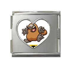 Platypus T-shirtnope Not Today Platypus 37 T-shirt Mega Link Heart Italian Charm (18mm) by EnriqueJohnson