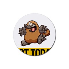 Platypus T-shirtnope Not Today Platypus 37 T-shirt Rubber Round Coaster (4 Pack) by EnriqueJohnson