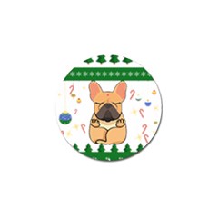 French Bulldog T- Shirt Cute French Bulldog Christmas T- Shirt (1) Golf Ball Marker (4 Pack) by ZUXUMI