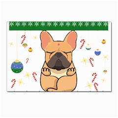 French Bulldog T- Shirt Cute French Bulldog Christmas T- Shirt (1) Postcard 4 x 6  (pkg Of 10)