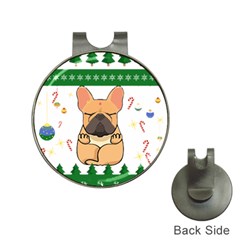 French Bulldog T- Shirt Cute French Bulldog Christmas T- Shirt (1) Hat Clips With Golf Markers by ZUXUMI