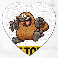 Platypus T-shirtnope Not Today Platypus 37 T-shirt Jigsaw Puzzle (heart) by EnriqueJohnson