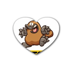 Platypus T-shirtnope Not Today Platypus 37 T-shirt Rubber Heart Coaster (4 Pack) by EnriqueJohnson