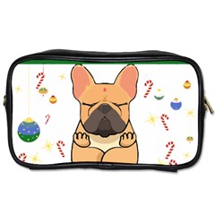 French Bulldog T- Shirt Cute French Bulldog Christmas T- Shirt (1) Toiletries Bag (one Side) by ZUXUMI