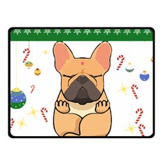 French Bulldog T- Shirt Cute French Bulldog Christmas T- Shirt (1) Fleece Blanket (small) by ZUXUMI