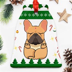 French Bulldog T- Shirt Cute French Bulldog Christmas T- Shirt (1) Bell Ornament (two Sides) by ZUXUMI