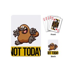 Platypus T-shirtnope Not Today Platypus 37 T-shirt Playing Cards Single Design (mini) by EnriqueJohnson