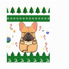 French Bulldog T- Shirt Cute French Bulldog Christmas T- Shirt (1) Small Garden Flag (two Sides) by ZUXUMI