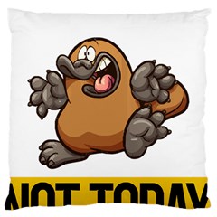 Platypus T-shirtnope Not Today Platypus 37 T-shirt Large Cushion Case (two Sides) by EnriqueJohnson