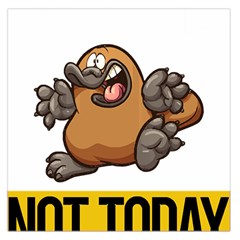 Platypus T-shirtnope Not Today Platypus 37 T-shirt Square Satin Scarf (36  X 36 ) by EnriqueJohnson