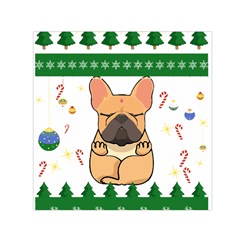 French Bulldog T- Shirt Cute French Bulldog Christmas T- Shirt (1) Square Satin Scarf (30  X 30 ) by ZUXUMI