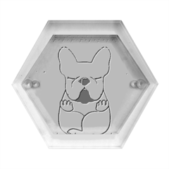 French Bulldog T- Shirt Cute French Bulldog Christmas T- Shirt (1) Hexagon Wood Jewelry Box by ZUXUMI