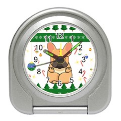 French Bulldog T- Shirt Cute French Bulldog Christmas T- Shirt Travel Alarm Clock by ZUXUMI