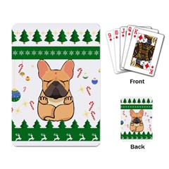 French Bulldog T- Shirt Cute French Bulldog Christmas T- Shirt Playing Cards Single Design (rectangle) by ZUXUMI