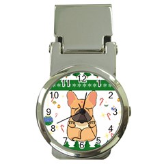 French Bulldog T- Shirt Cute French Bulldog Christmas T- Shirt Money Clip Watches by ZUXUMI