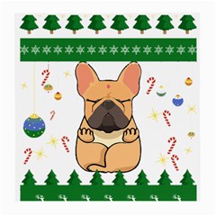 French Bulldog T- Shirt Cute French Bulldog Christmas T- Shirt Medium Glasses Cloth (2 Sides) by ZUXUMI