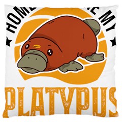 Platypus T-shirtplatypus Home T-shirt Large Cushion Case (two Sides) by EnriqueJohnson