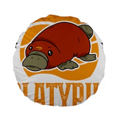 Platypus T-shirtplatypus Home T-shirt Standard 15  Premium Round Cushions by EnriqueJohnson