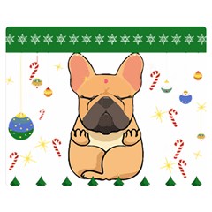 French Bulldog T- Shirt Cute French Bulldog Christmas T- Shirt Two Sides Premium Plush Fleece Blanket (medium) by ZUXUMI