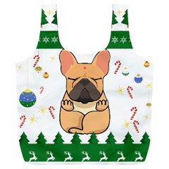 French Bulldog T- Shirt Cute French Bulldog Christmas T- Shirt Full Print Recycle Bag (xxxl) by ZUXUMI