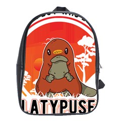 Platypus T-shirtplatypus Young T-shirt School Bag (xl) by EnriqueJohnson